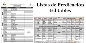 Listas de Predicación Editables